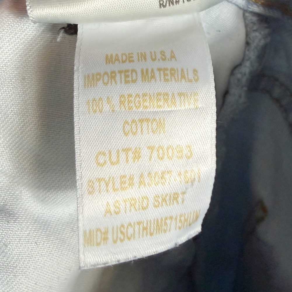 AGOLDE Astrid Slice Denim Maxi Skirt Light Blue High Rise Side Slits Women Sz 26 - Picture 14 of 14
